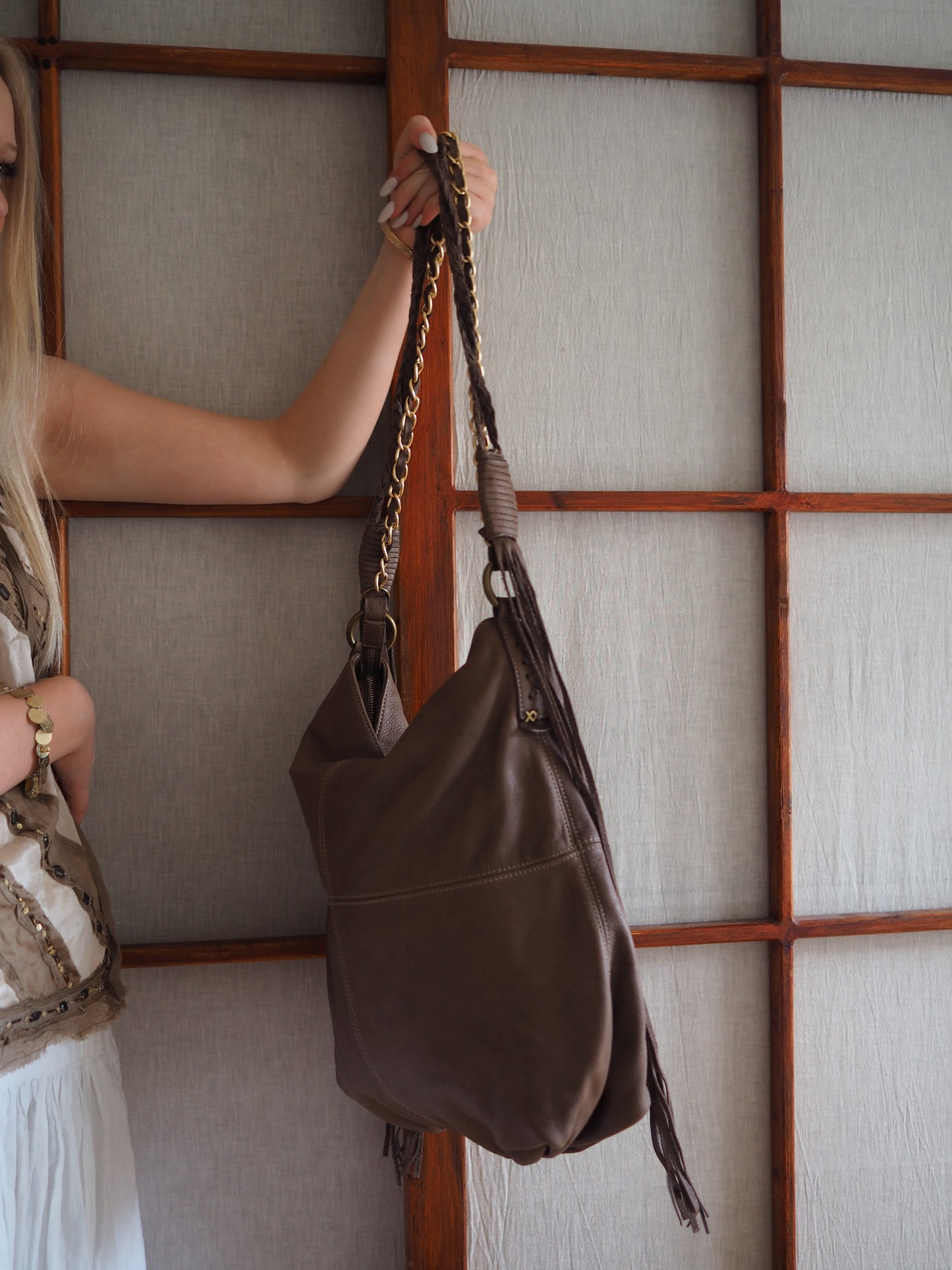 rummelig crossbody-lædertaske