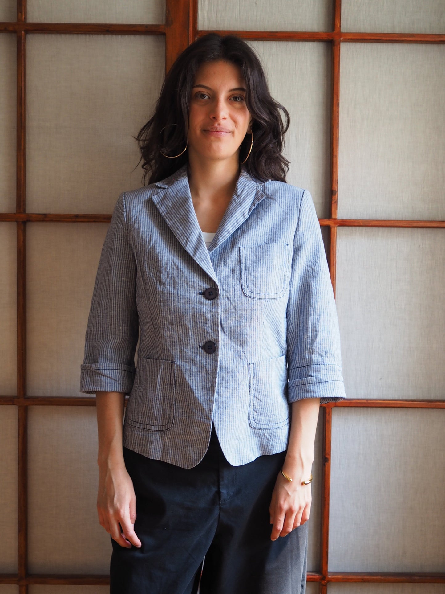 max mara hør-blazer