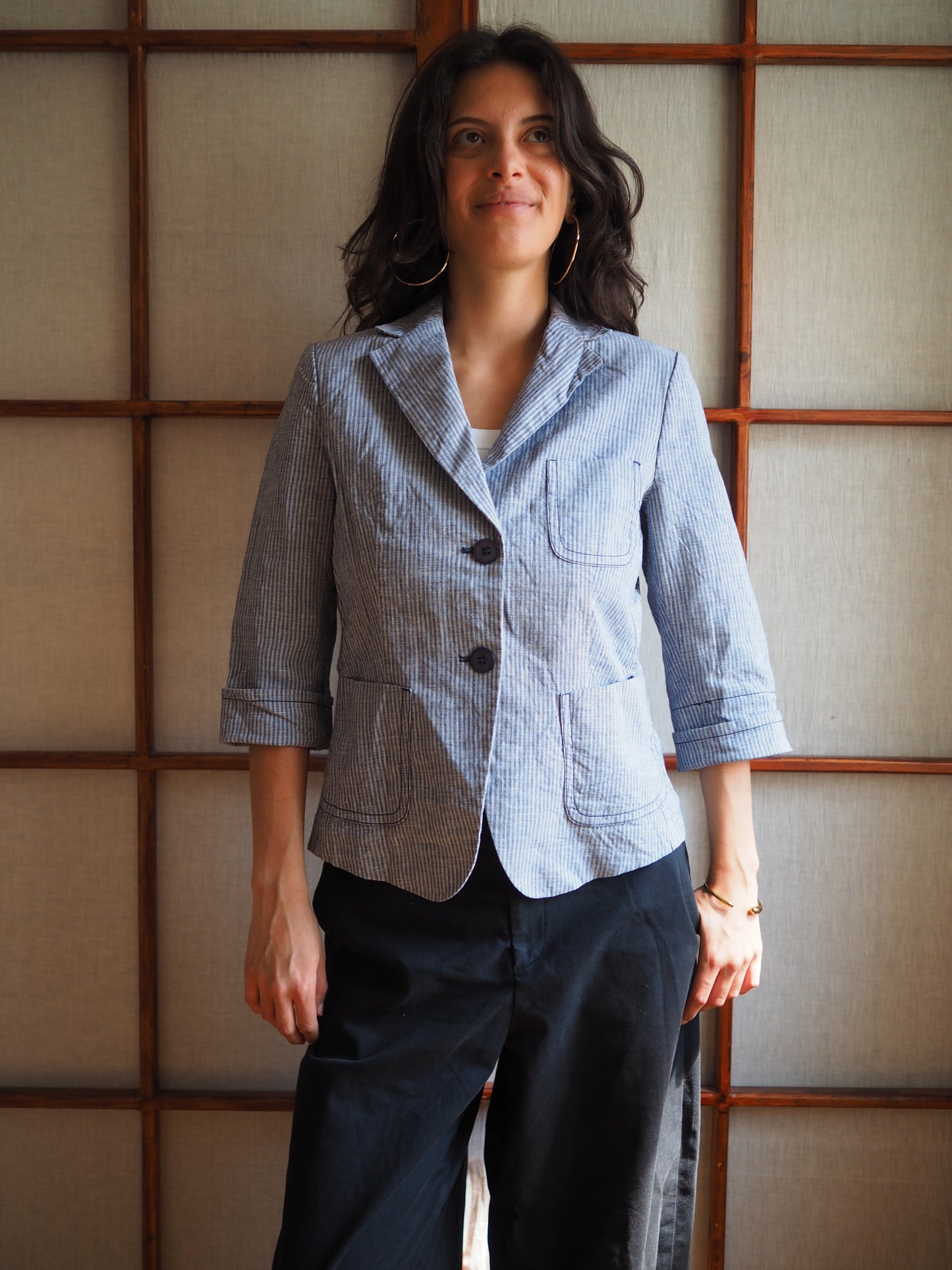 max mara hør-blazer