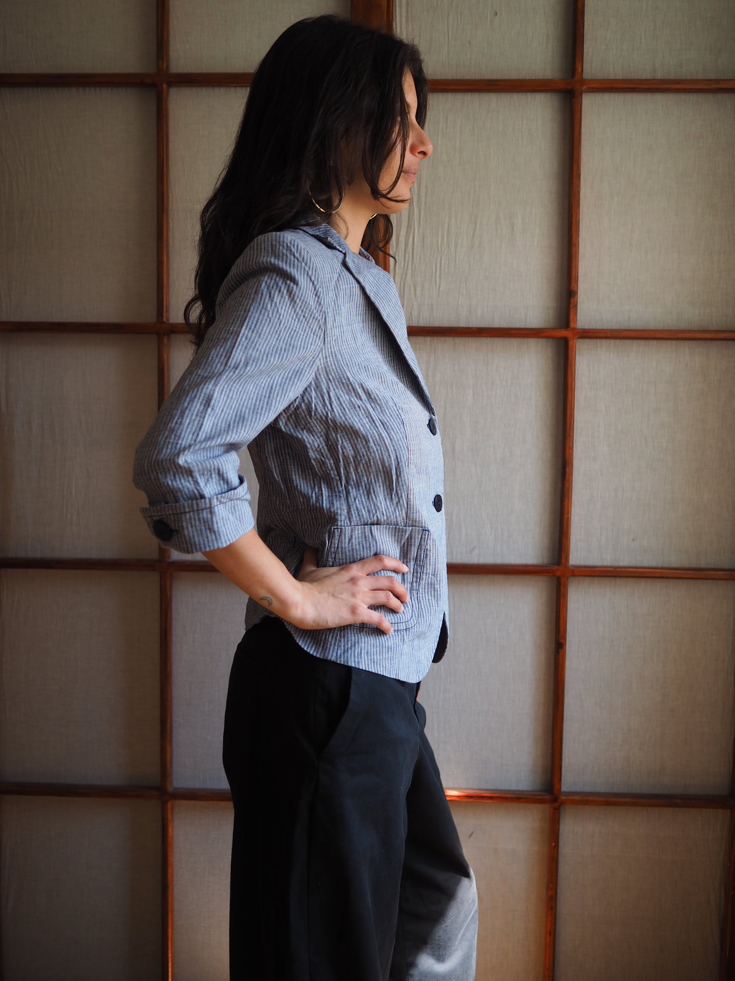 max mara hør-blazer
