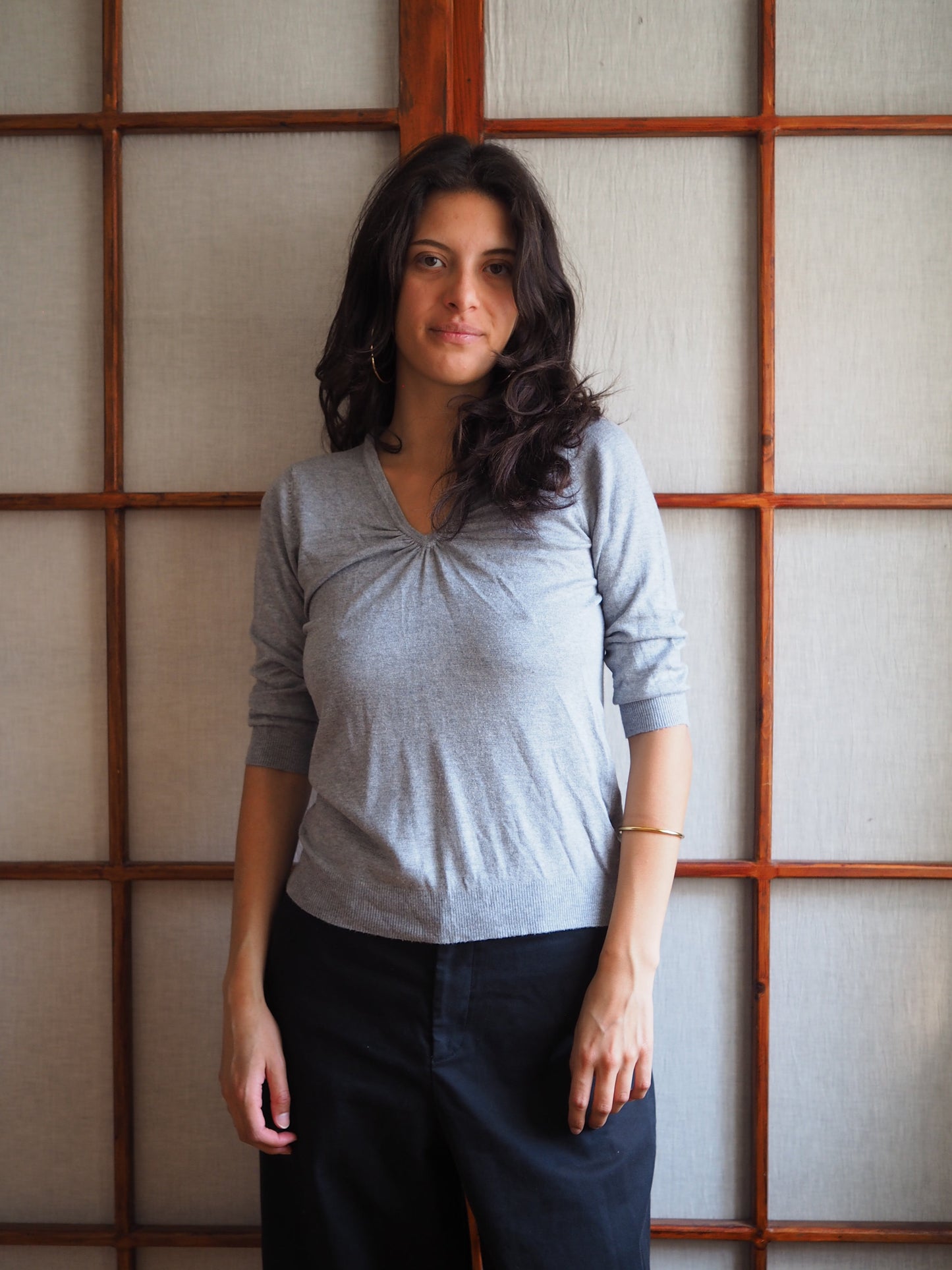 fitted strikket bluse