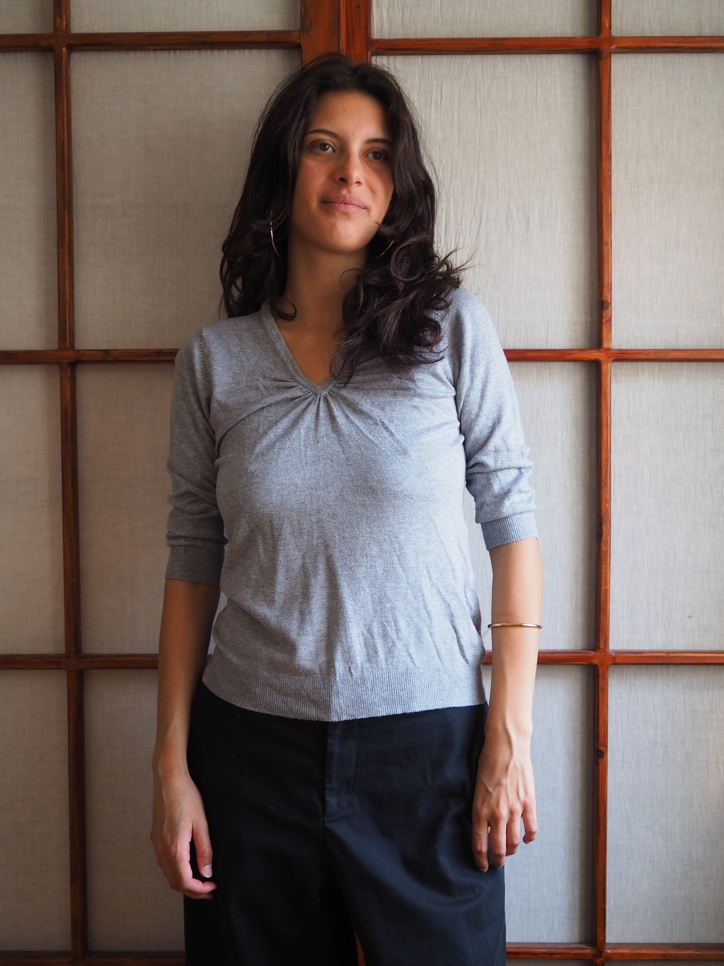 fitted strikket bluse