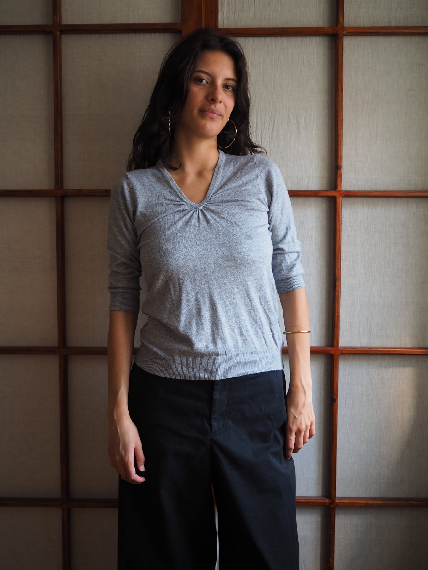 fitted strikket bluse