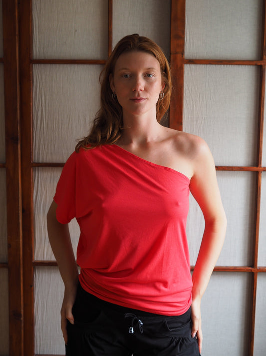 slouchy koral-top