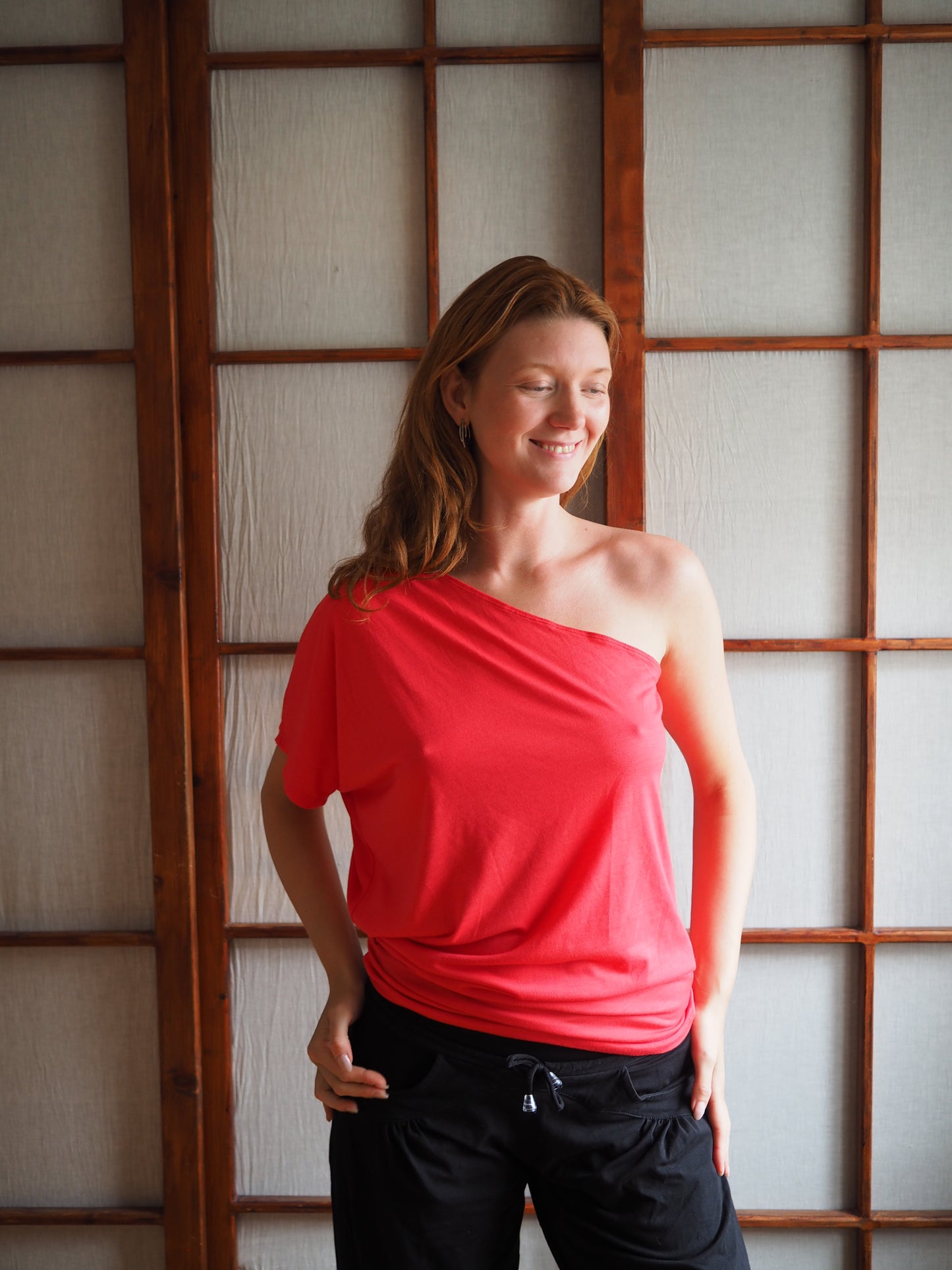 slouchy koral-top