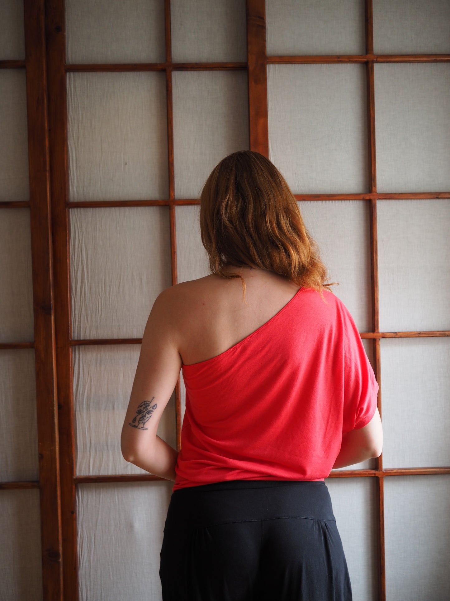 slouchy koral-top