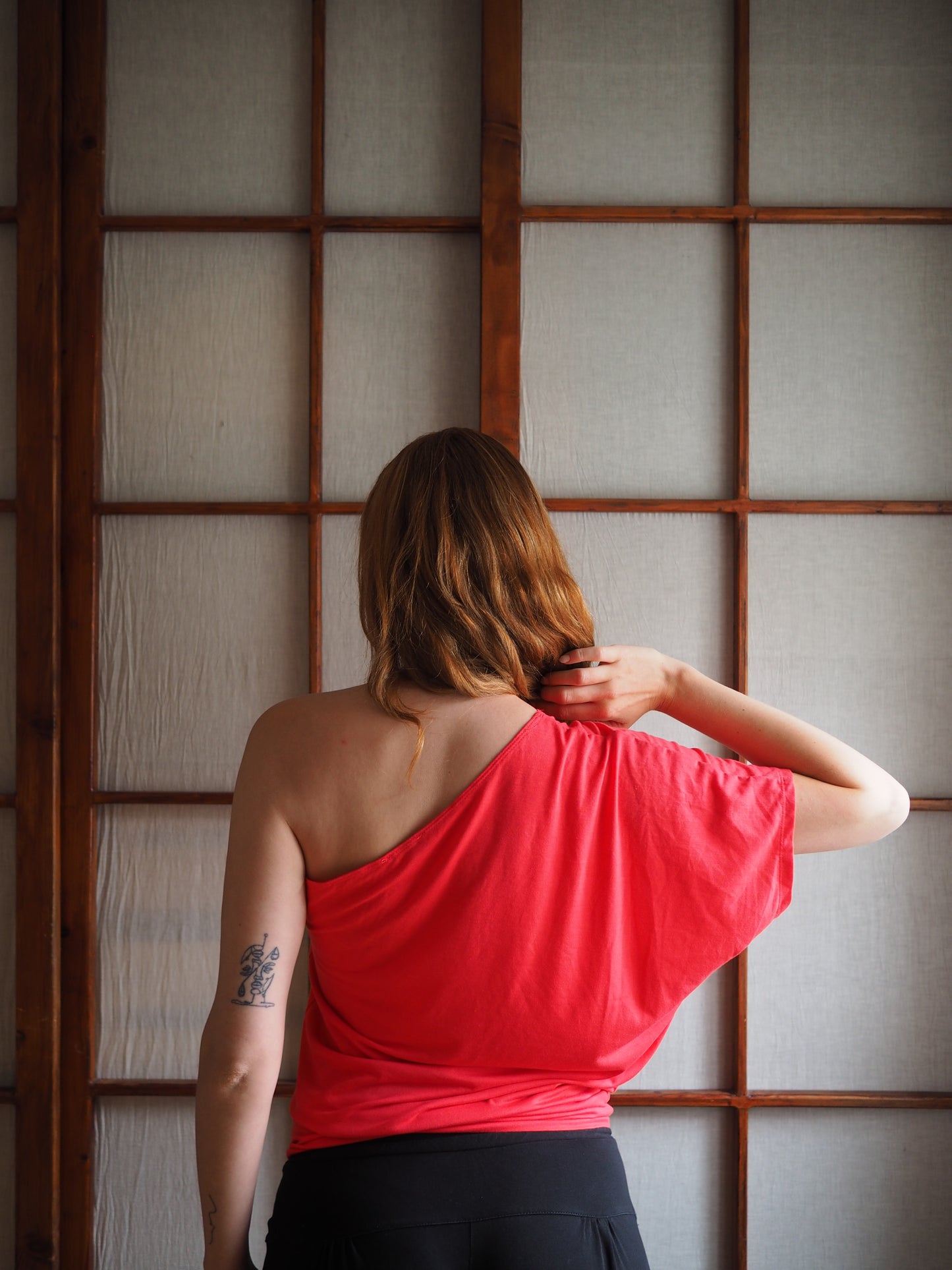 slouchy koral-top