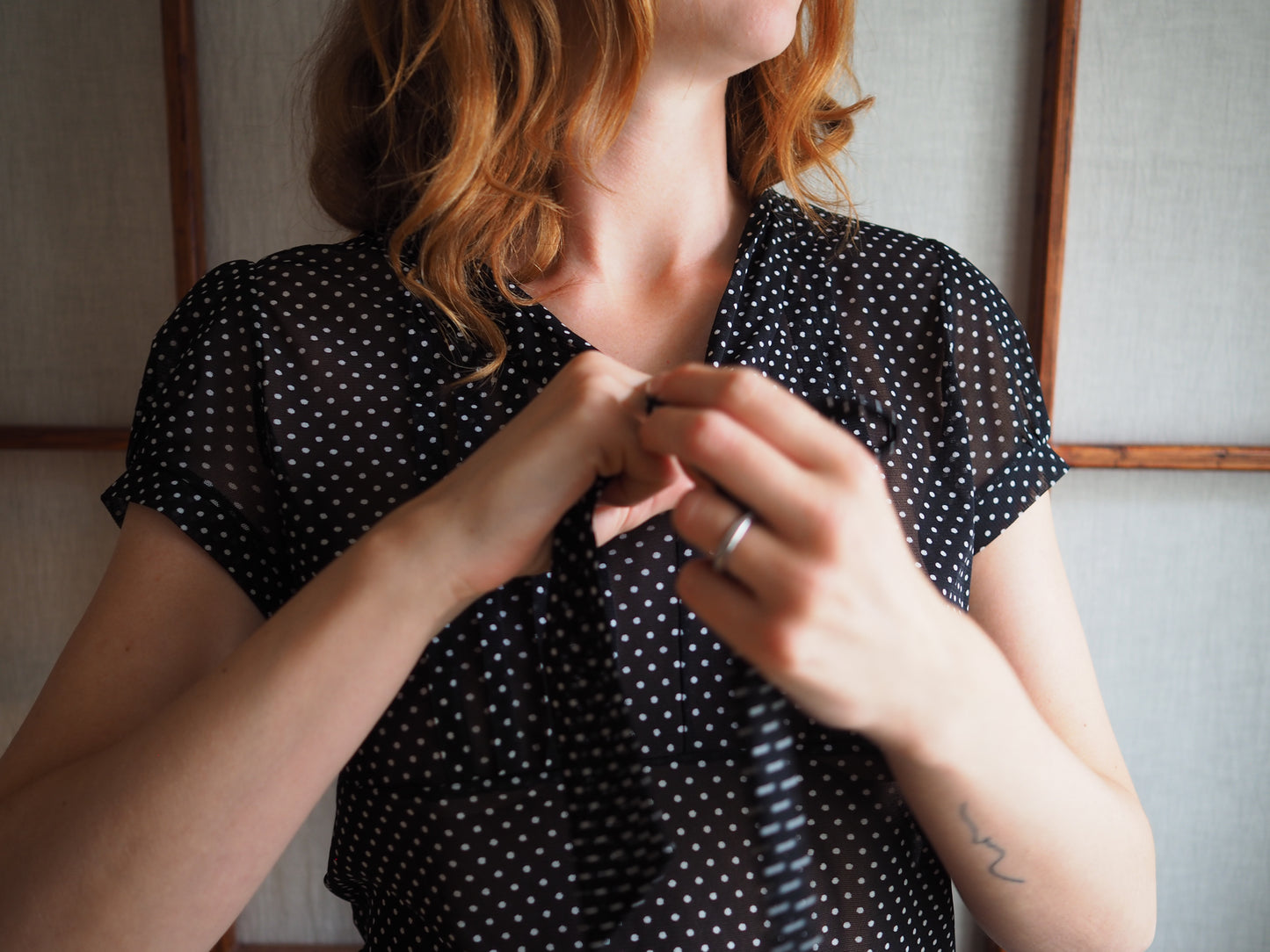 sheer prikket top