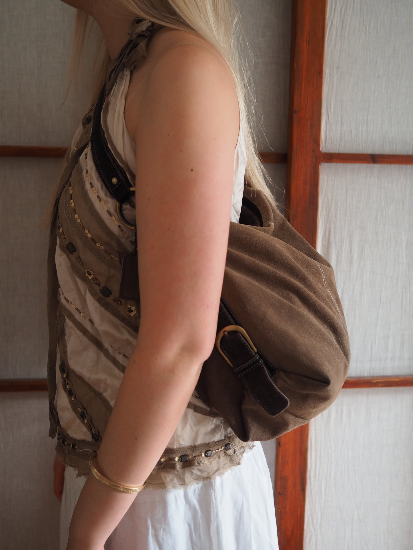 brun ruskindstaske