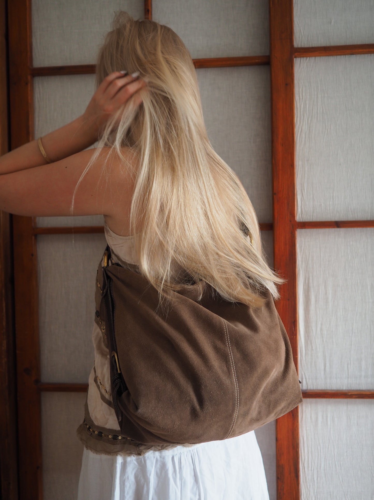 brun ruskindstaske